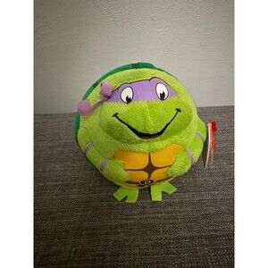 Ty Beanie Ballz Donatello Plush TMNT Teenage Mutant Ninja Turtle Round 4" w/ TAG